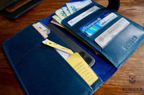 Porta pasaporte de piel rústico - Imagen 11