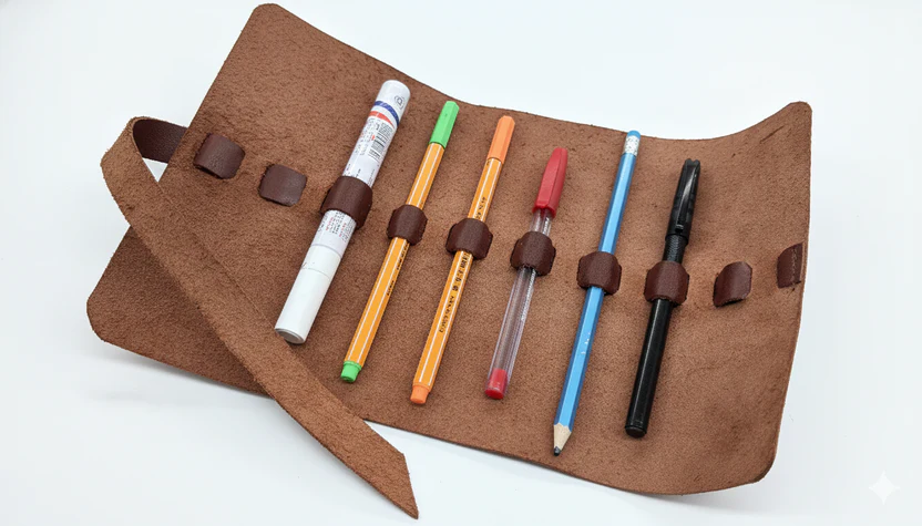 Lapicera de piel Vintage - Imagen 6